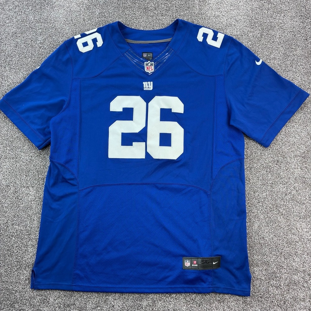 New York Giants Jersey Mens 56 Blue Saquon Barkley #26‎ NFL Nike On Field